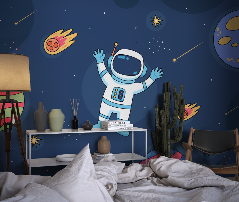 Astronauten-Schlafzimmer-Tapete | Wandtapete