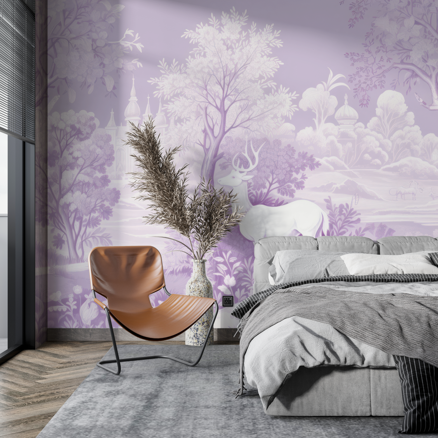 Purple Landscape Wallpaper | Murals Wallpaper