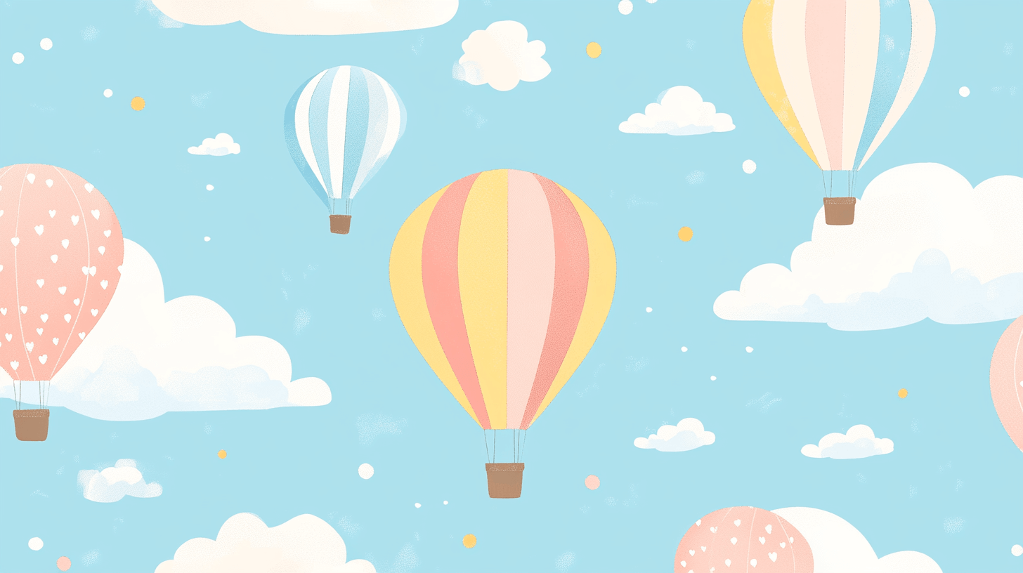 Hot Air Balloon and Starry Sky Wallpaper | Murals Wallpaper