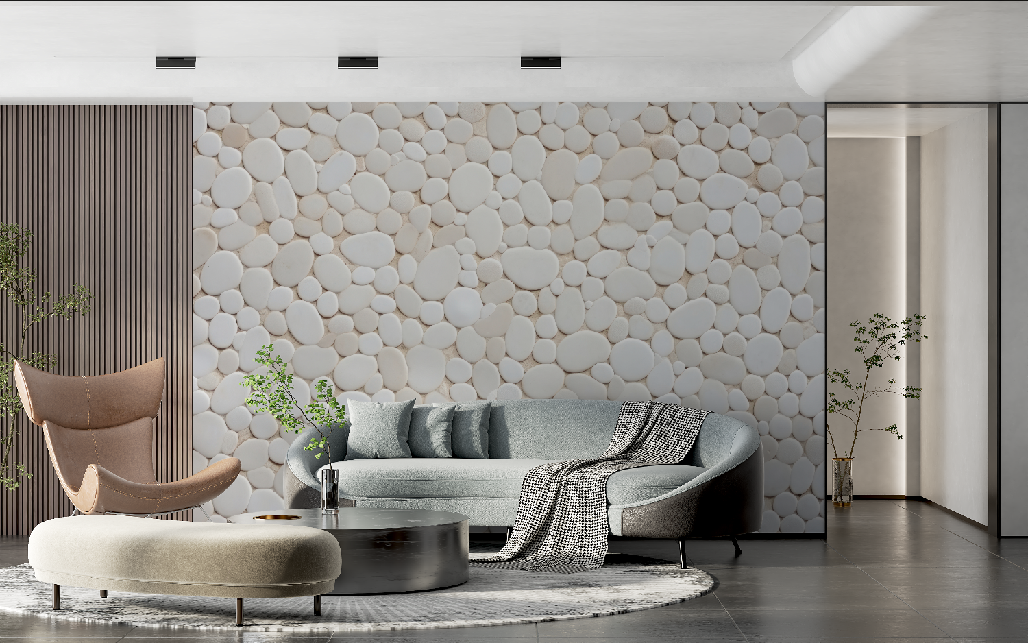 Cocooning Pebble Wallpaper | Murals Wallpaper