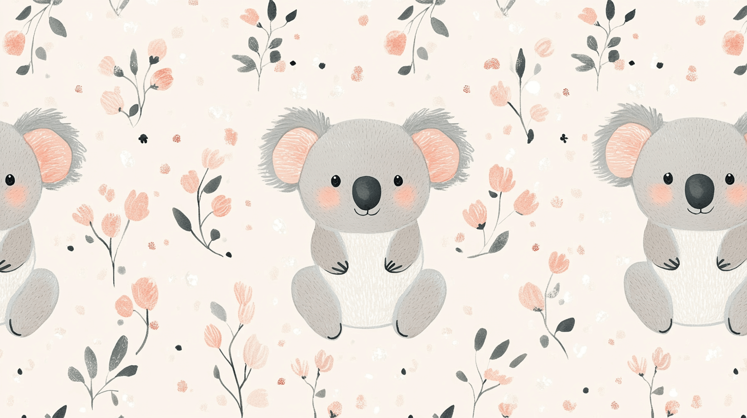 Koala and Soft Knit Wallpaper | Murals Wallpaper