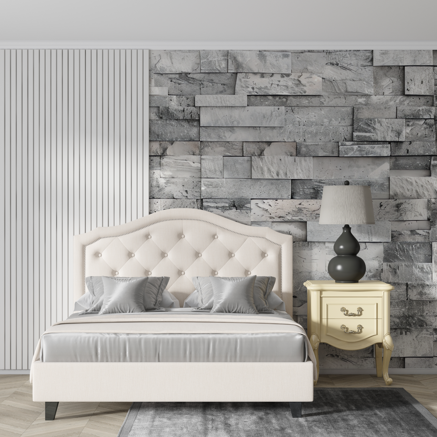 Graue Stein-Tapete | Wandbilder Tapete