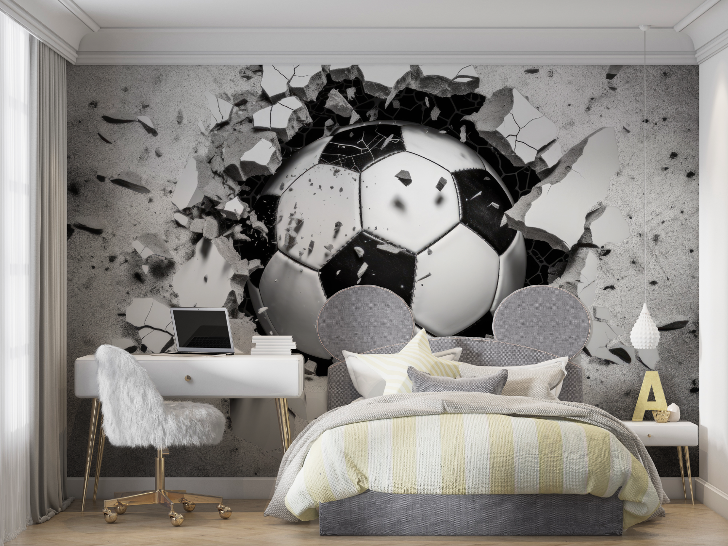 3D Football Mural Wallpaper | Murals Wallpaper