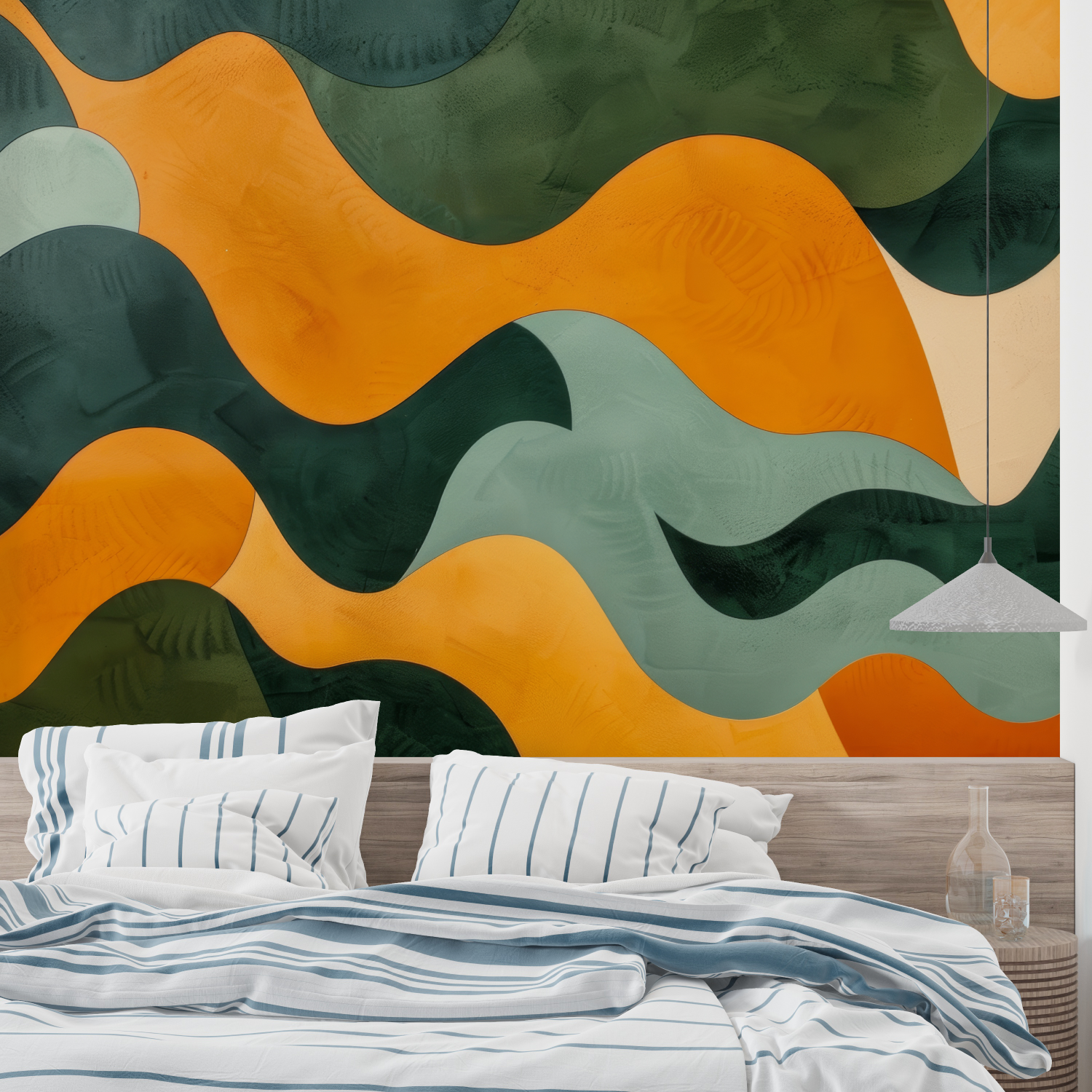 Orange Green Wallpaper | Murals Wallpaper