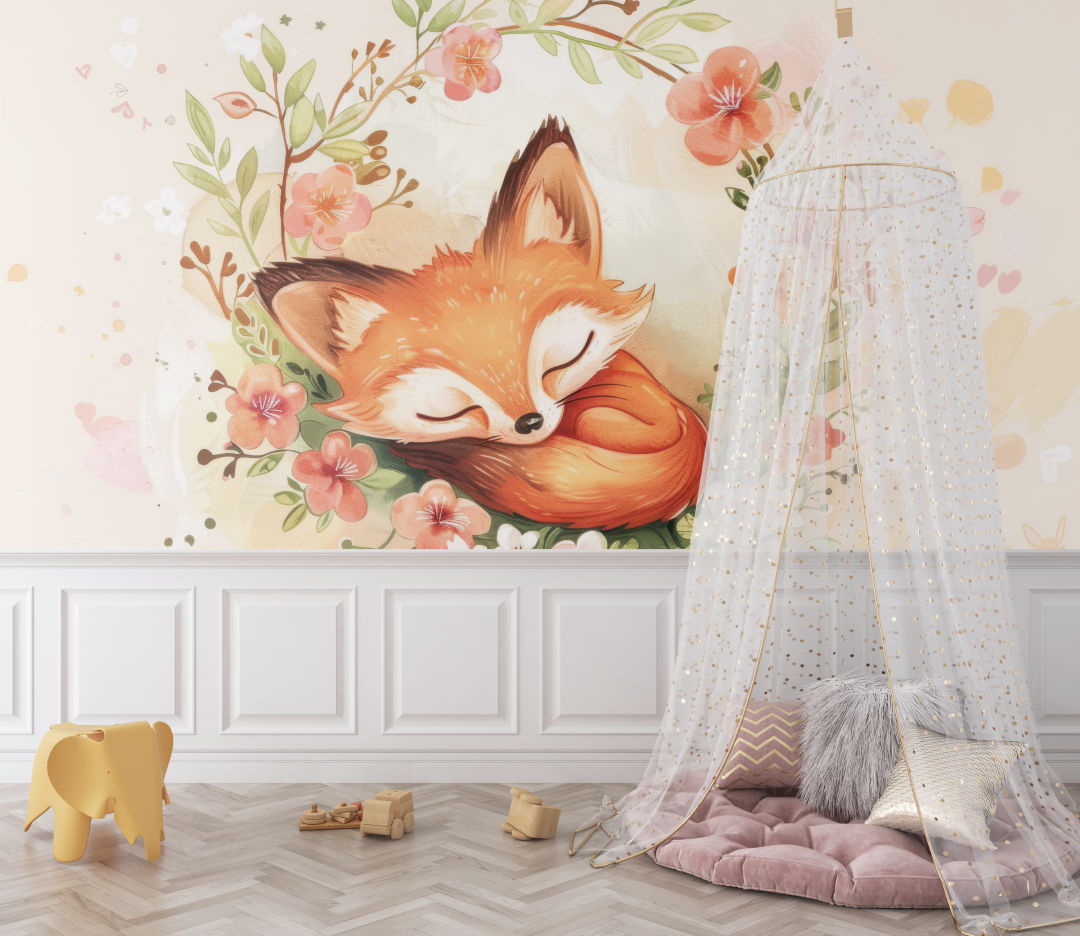 Fox Crown Flower Wallpaper | Murals Wallpaper