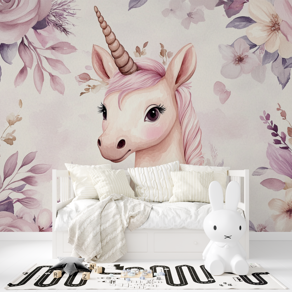 Unicorn Girl Wallpaper for Bedroom Decor | Murals Wallpaper