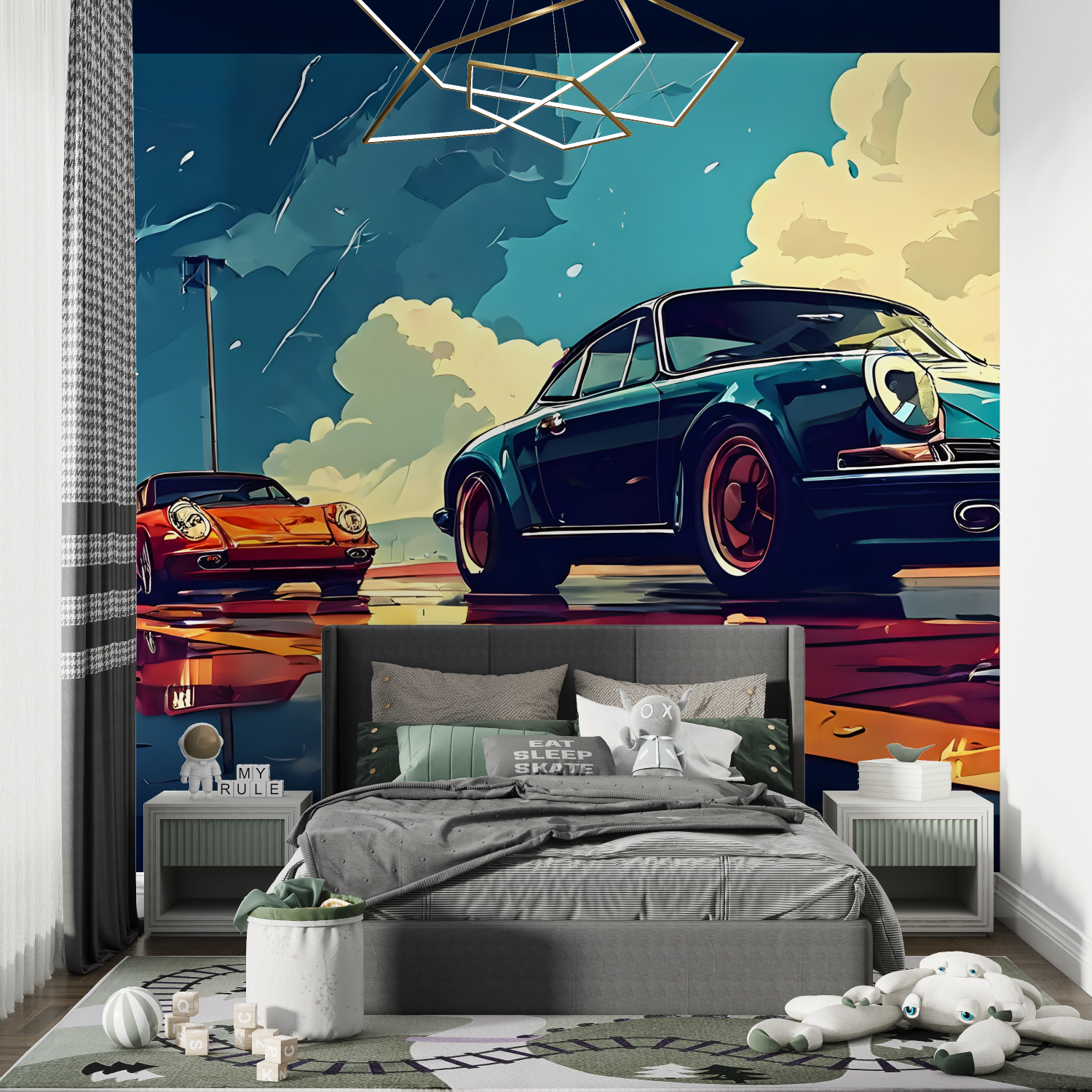Boys' Bedroom Wallpaper with Cars | Murals Wallpaper