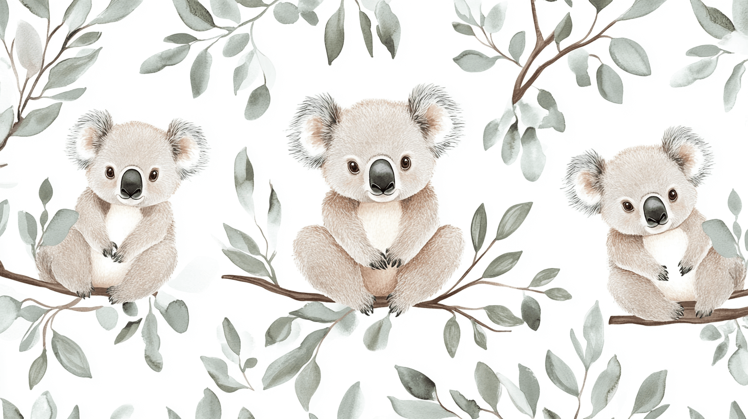 Koala and Milky Softness Wallpaper | Murals Wallpaper