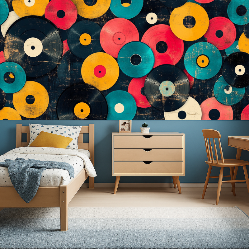 Retro Vinyl Wallpaper | Murals Wallpaper