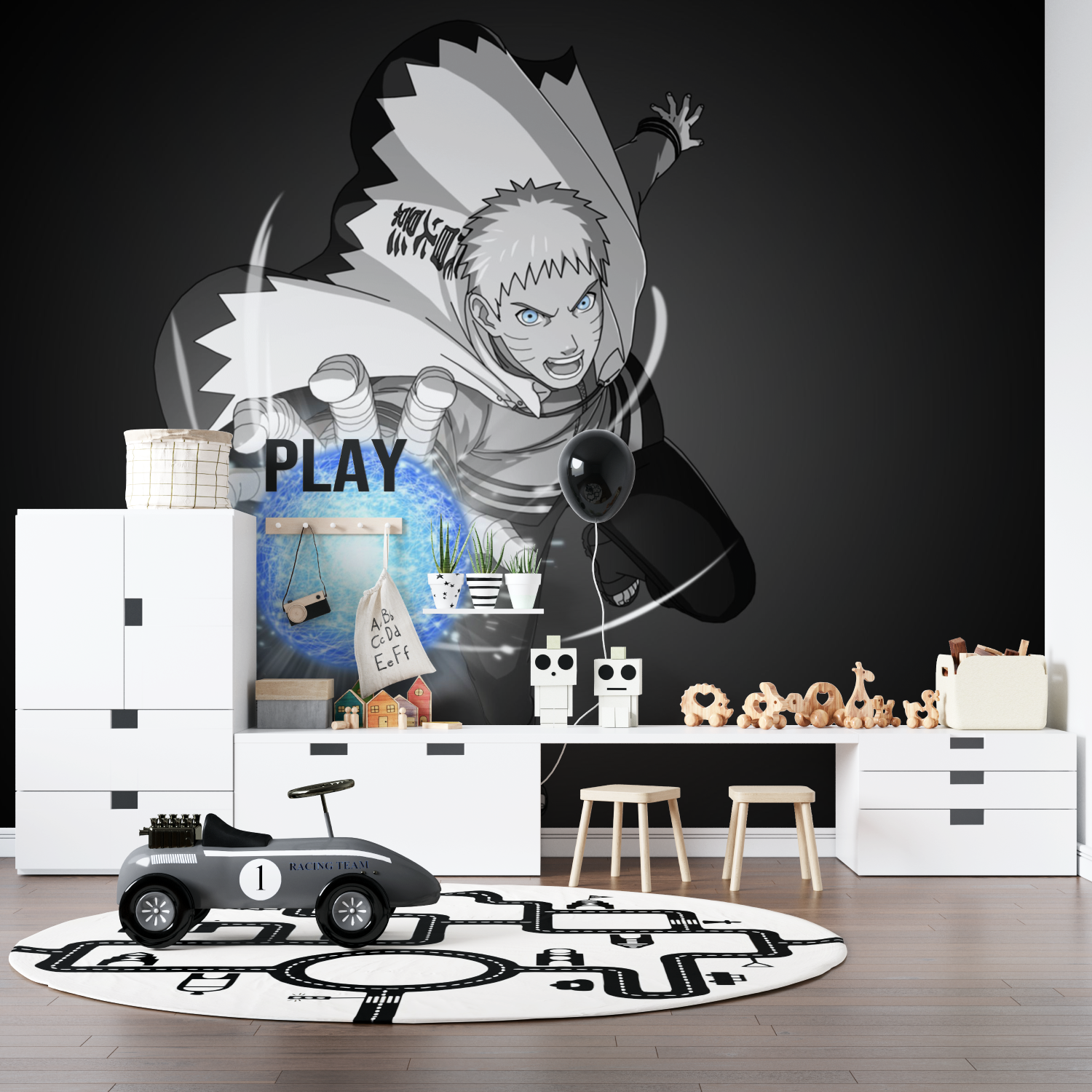 Naruto Black and Gold Wallpaper | Murals Wallpaper