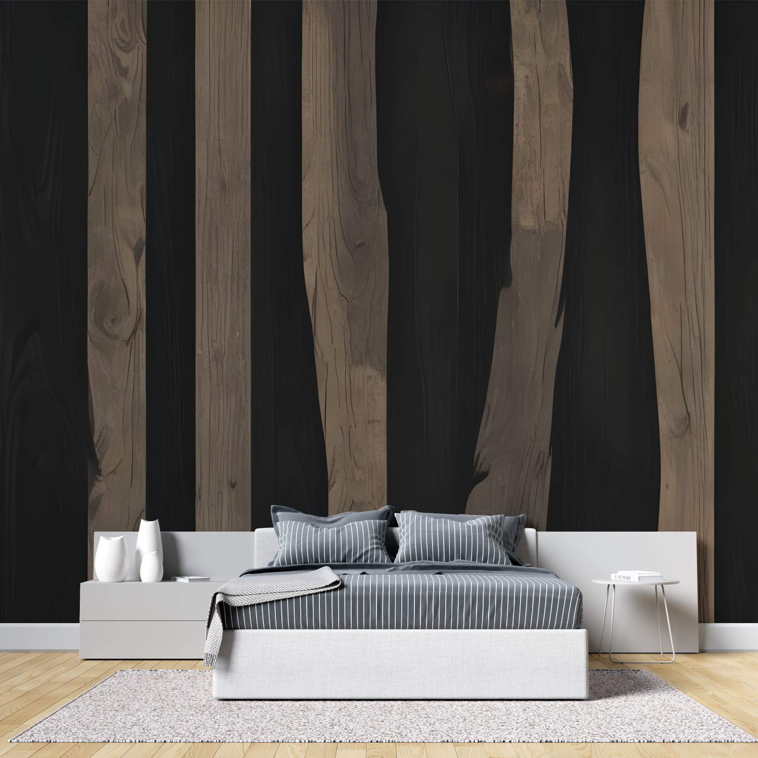 Wood and Black Wallpaper | Murals Wallpaper