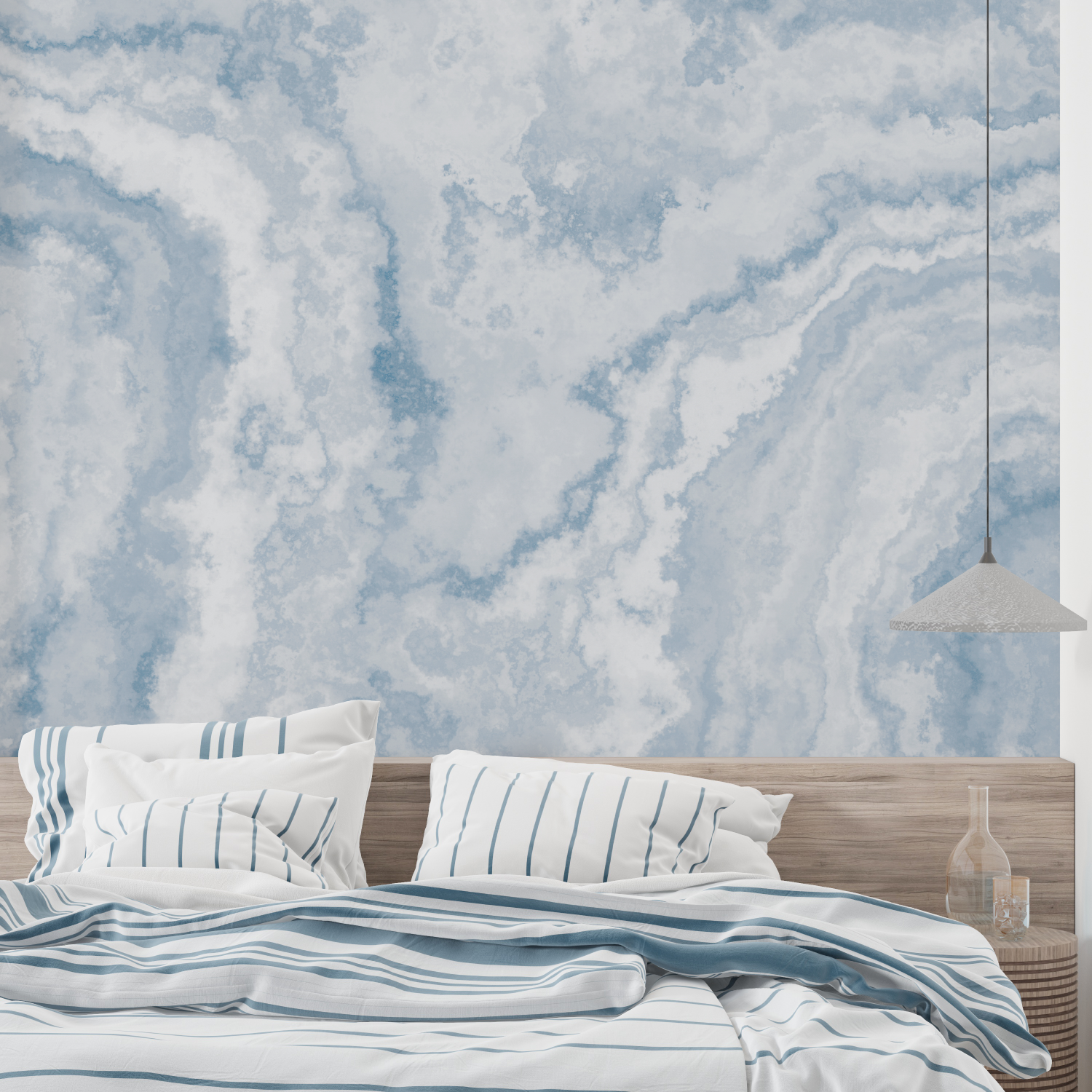 White and Blue Wallpaper | Murals Wallpaper