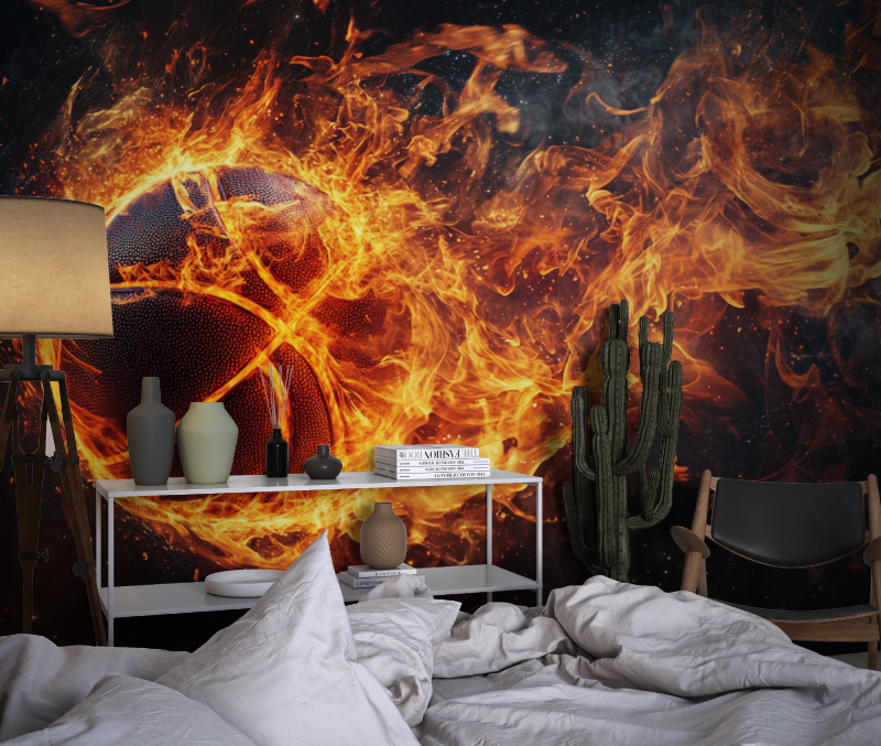 Flames Basketball Stadium Wallpaper | Murals Wallpaper