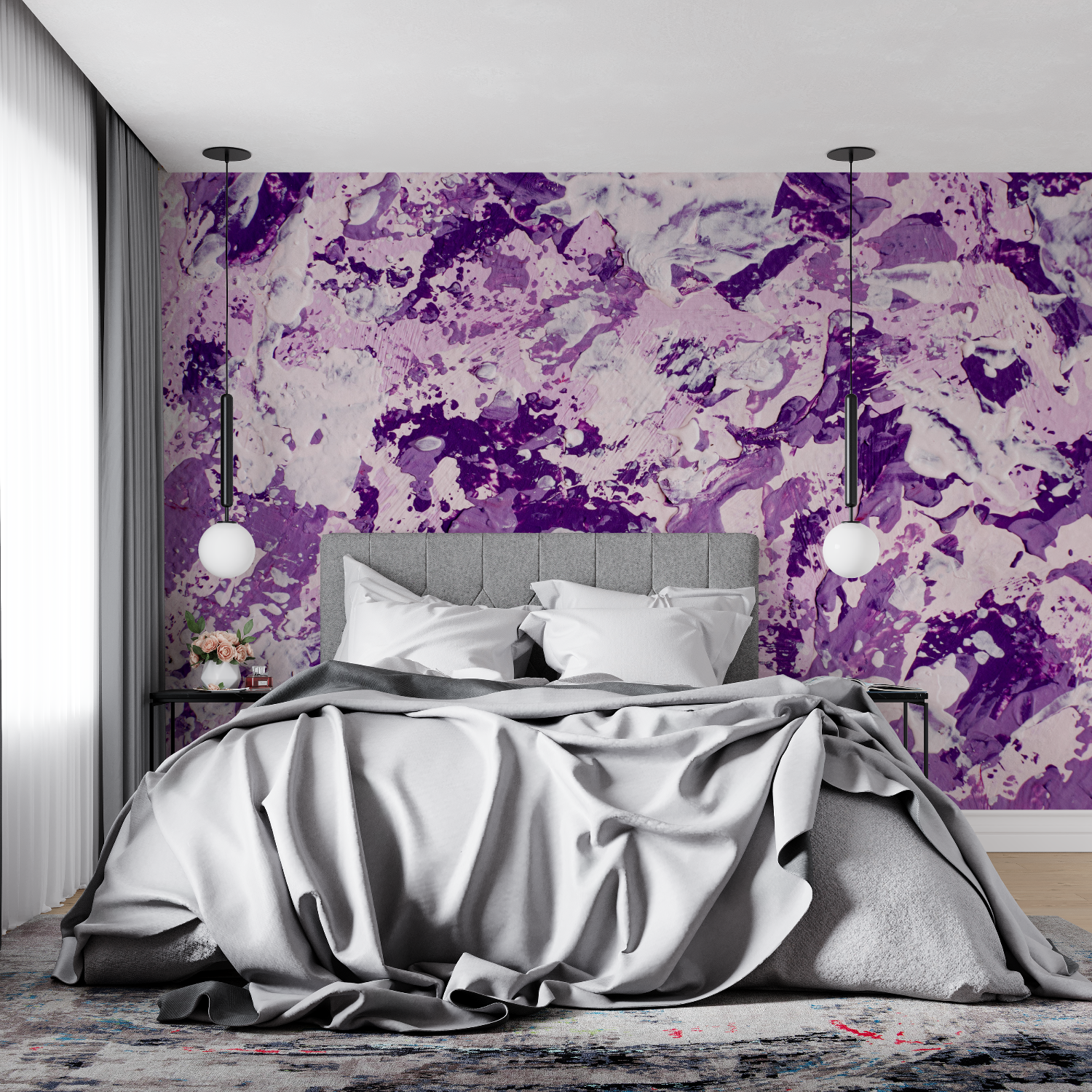Purple Wallpaper Paint | Murals Wallpaper