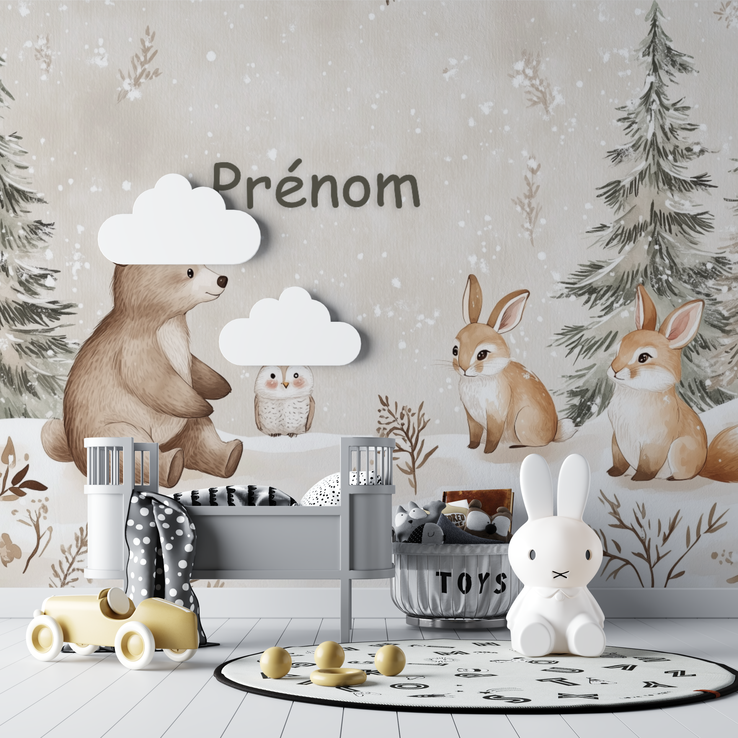 Kinderzimmer-Namens-Tapete | Walls Mural