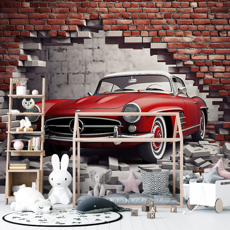 Car-Themed Boy's Bedroom Wallpaper | Murals Wallpaper