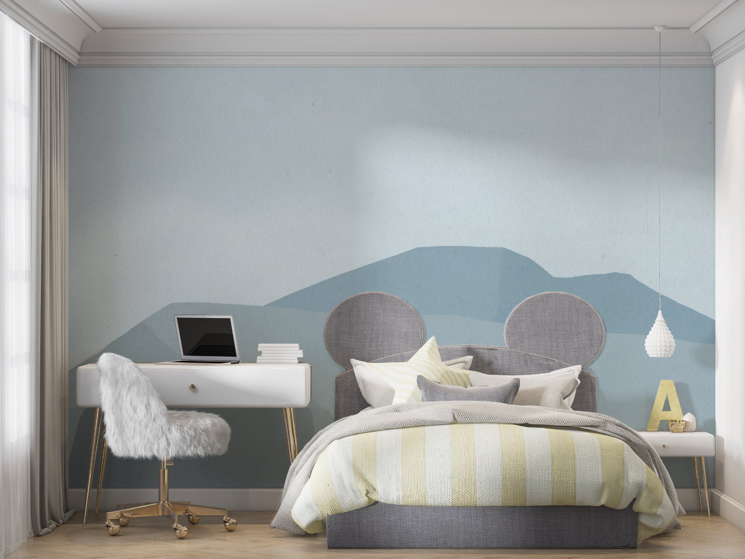 Blue Design Kids Wallpaper | Murals Wallpaper