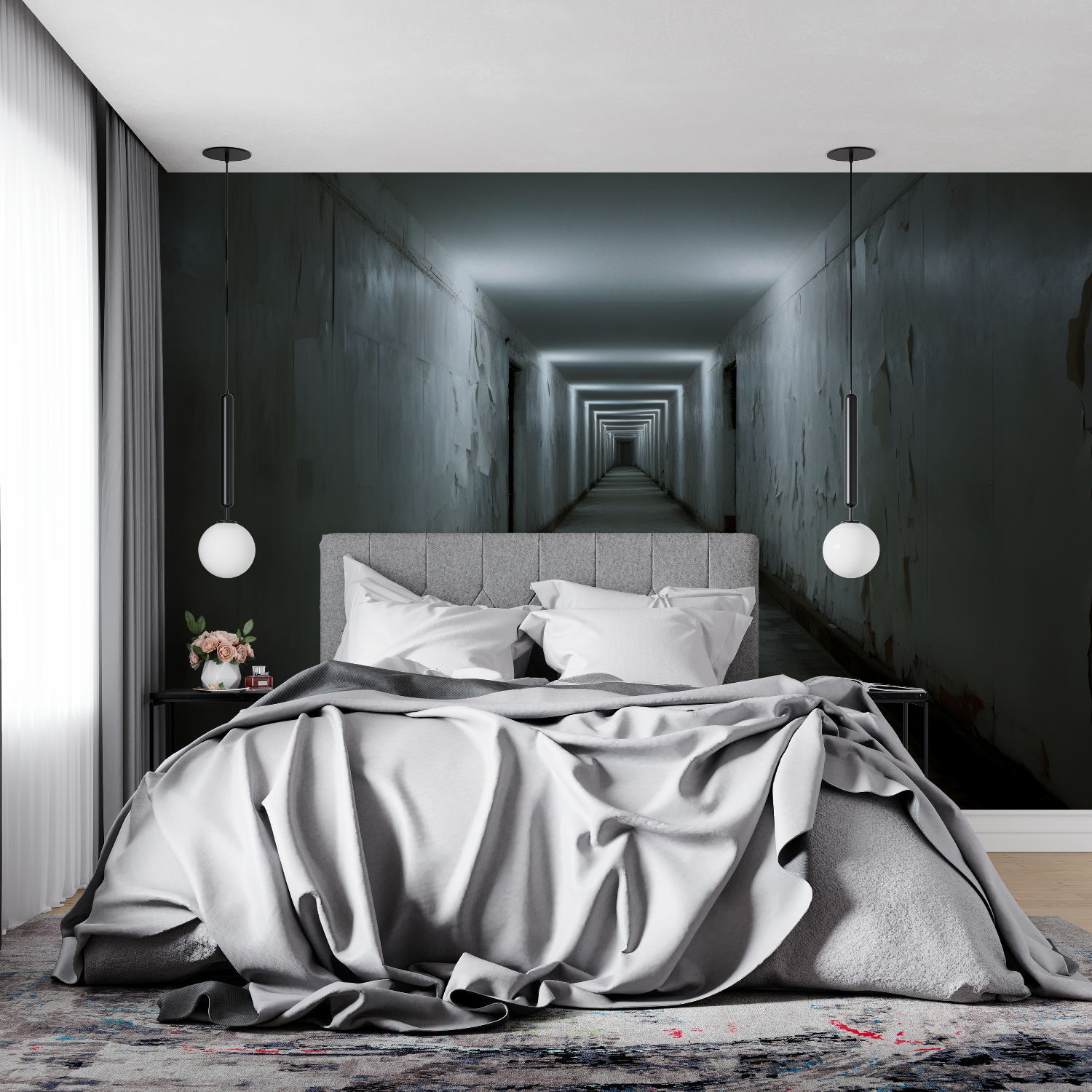 3D-Trompe-l’œil-Tapete fürs Wohnzimmer | Wandtapeten