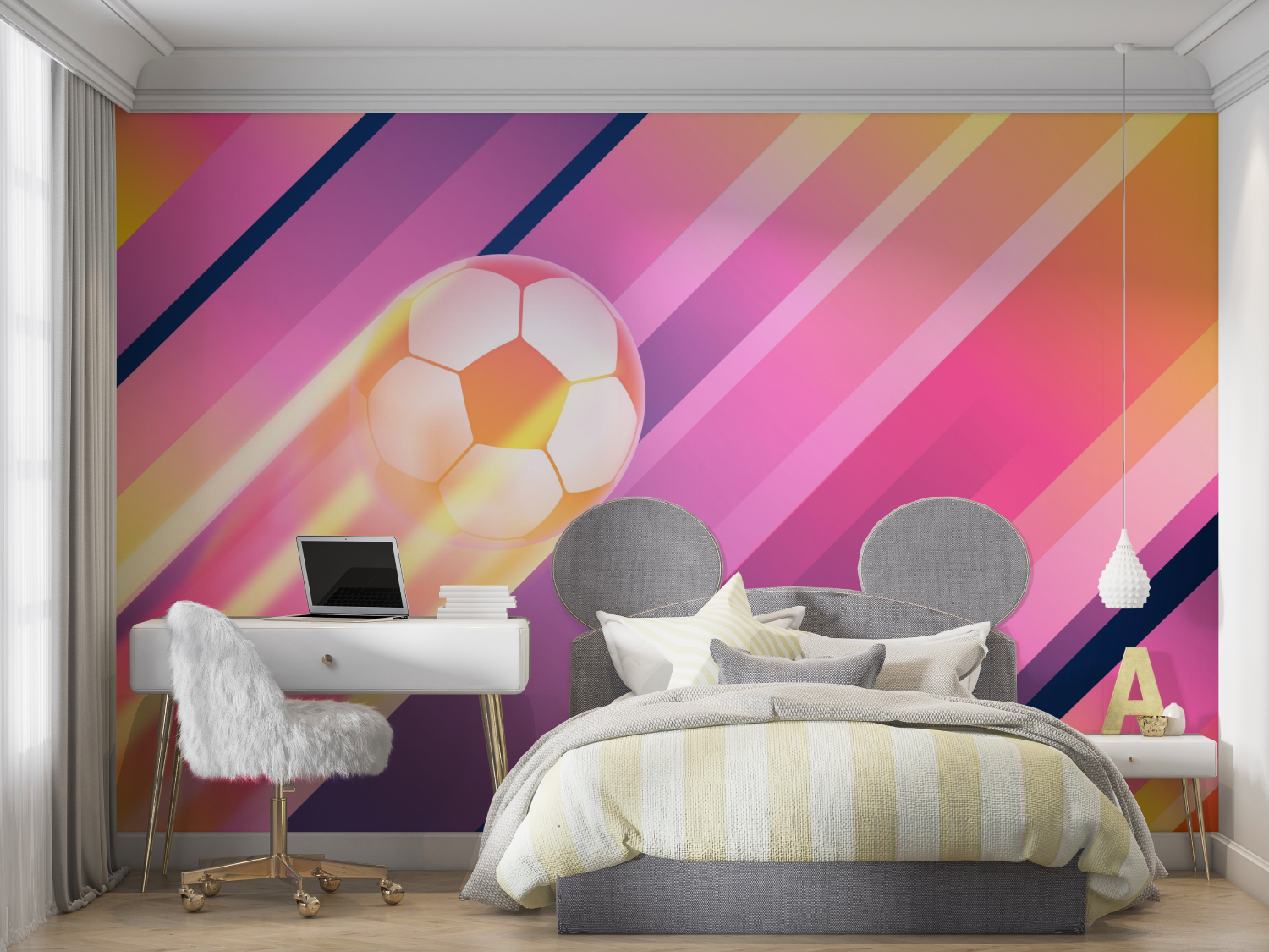 Girl's Soccer Wallpaper | Murals Wallpaper