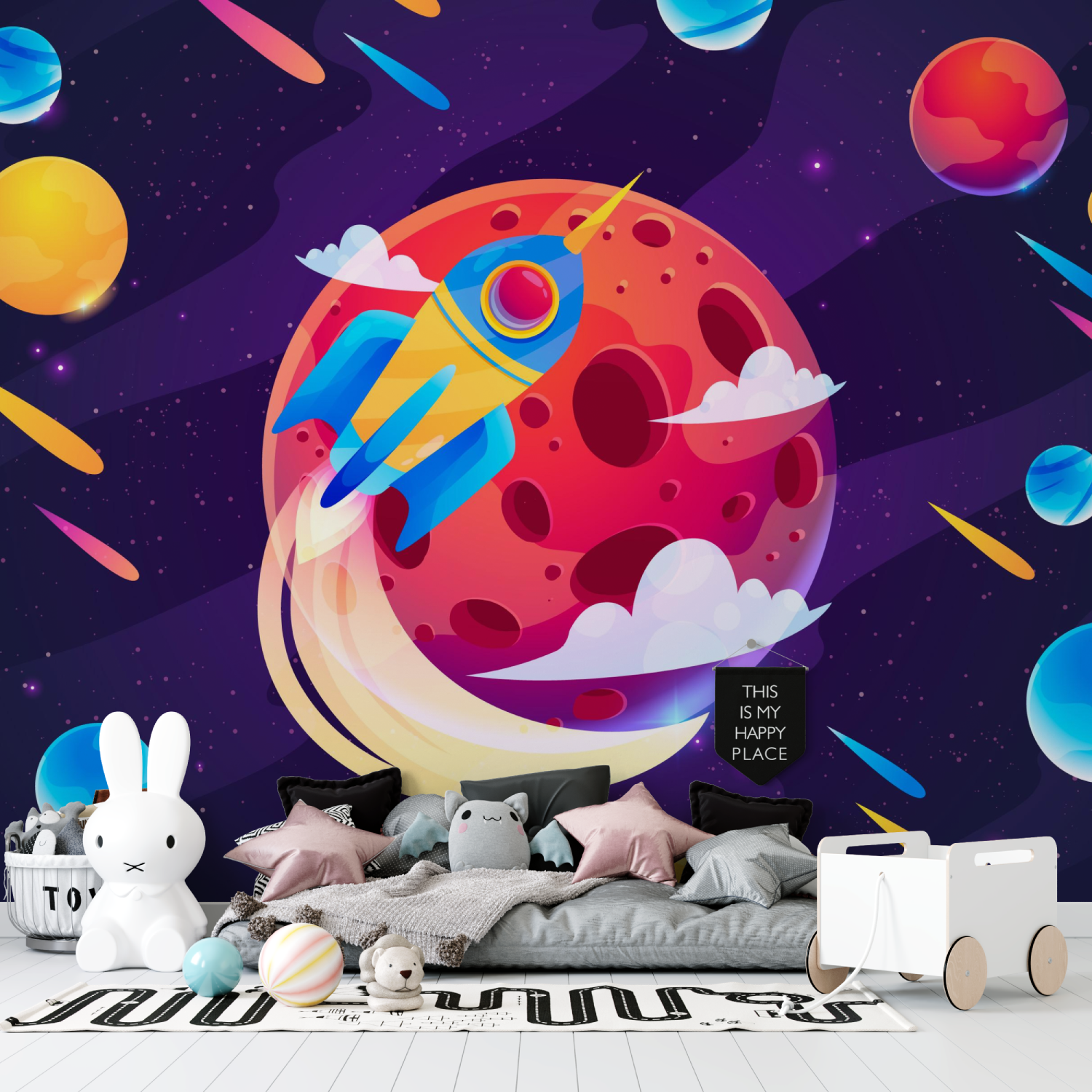 Meteor Shower Space Wallpaper | Murals Wallpaper