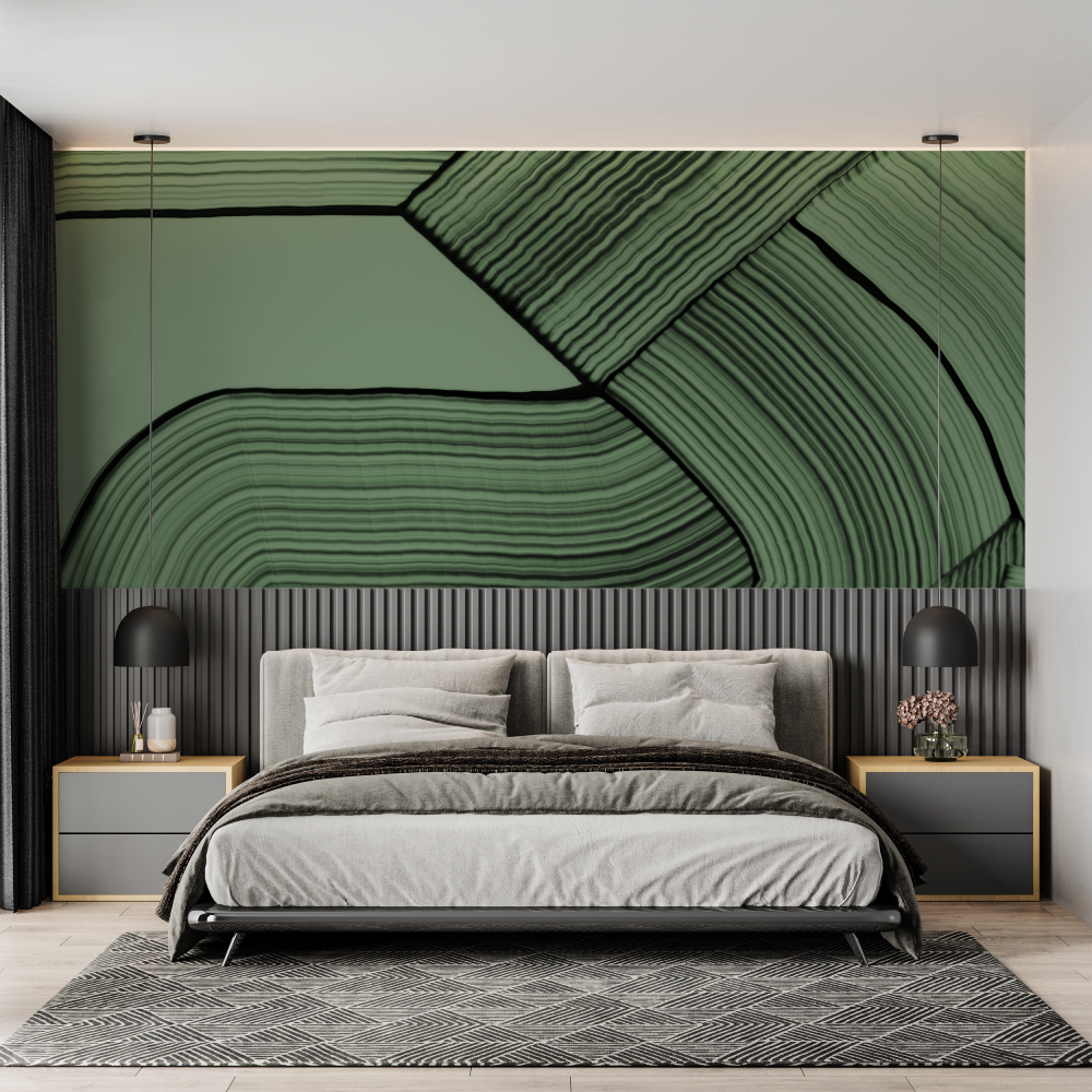 Graphic Green Wallpaper | Murals Wallpaper