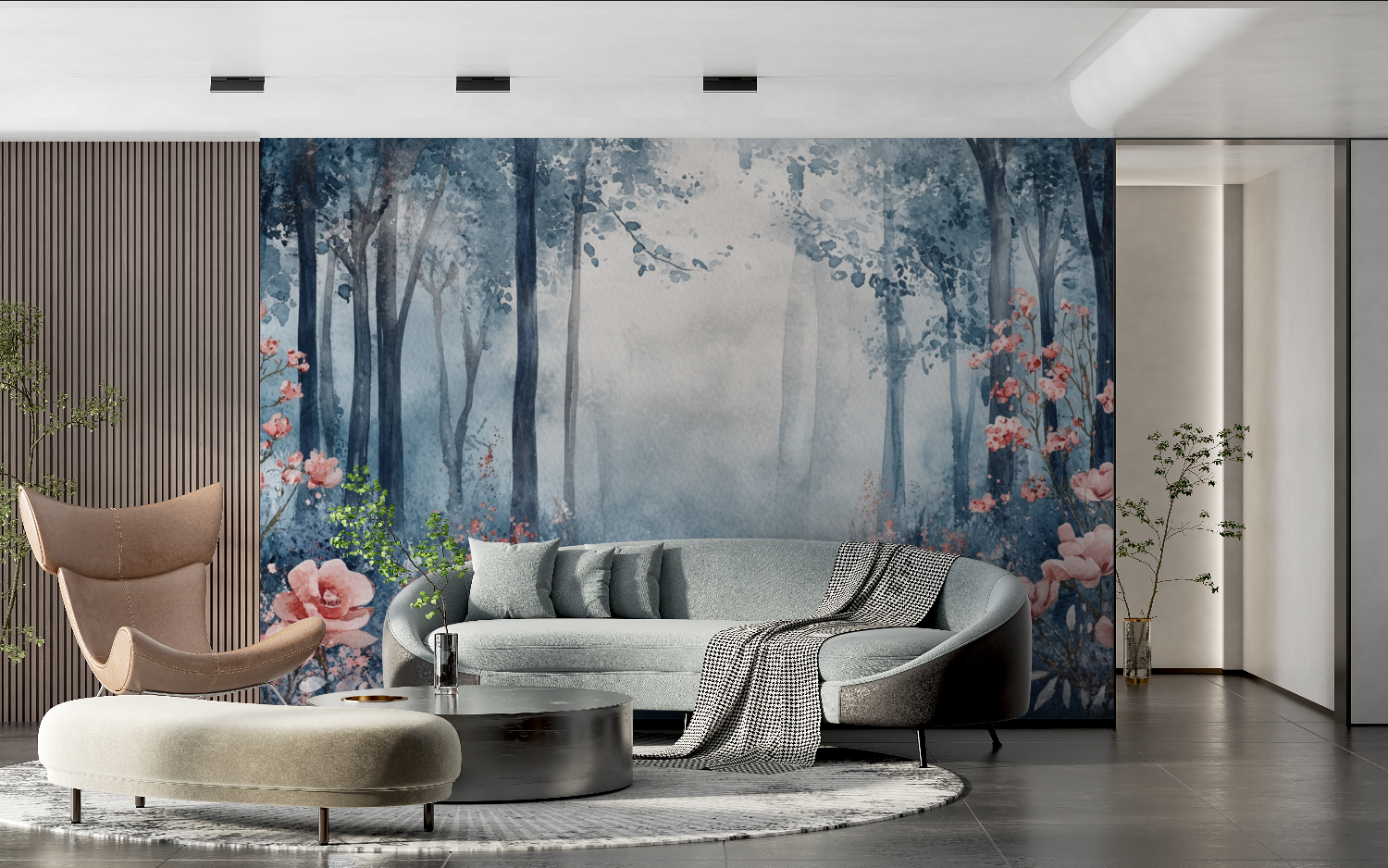 Watercolor Enchanted Garden Wallpaper | Murals Wallpaper