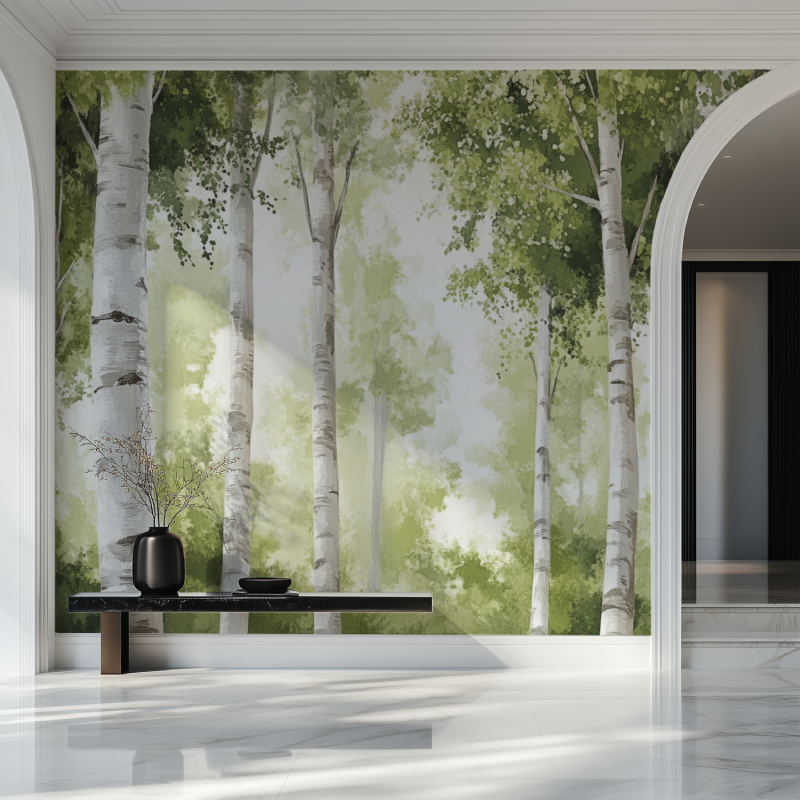 Birch Forest Tree Wallpaper | Murals Wallpaper