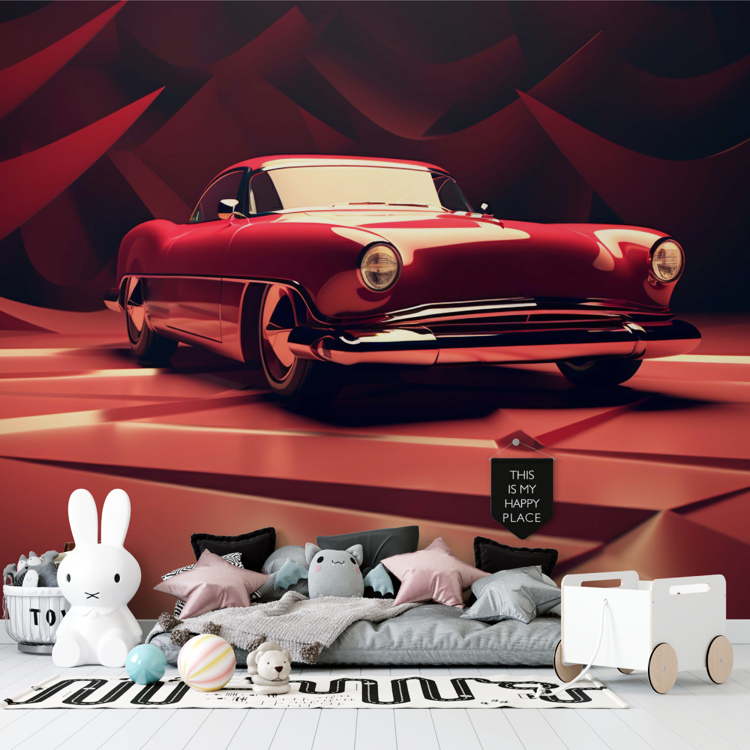 Red Children's Wallpaper | Murals Wallpaper