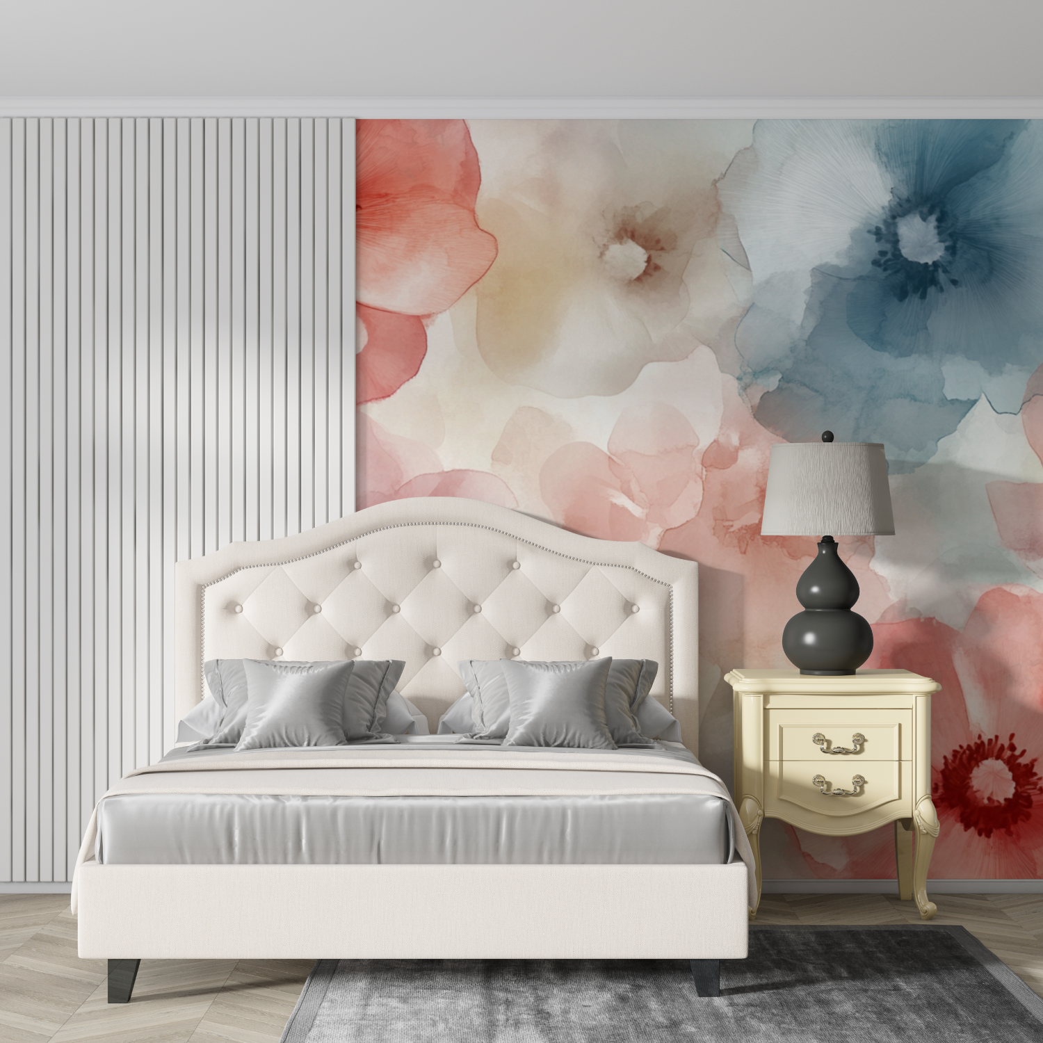Delicate Airy Floral Watercolor Wallpaper | Murals Wallpaper