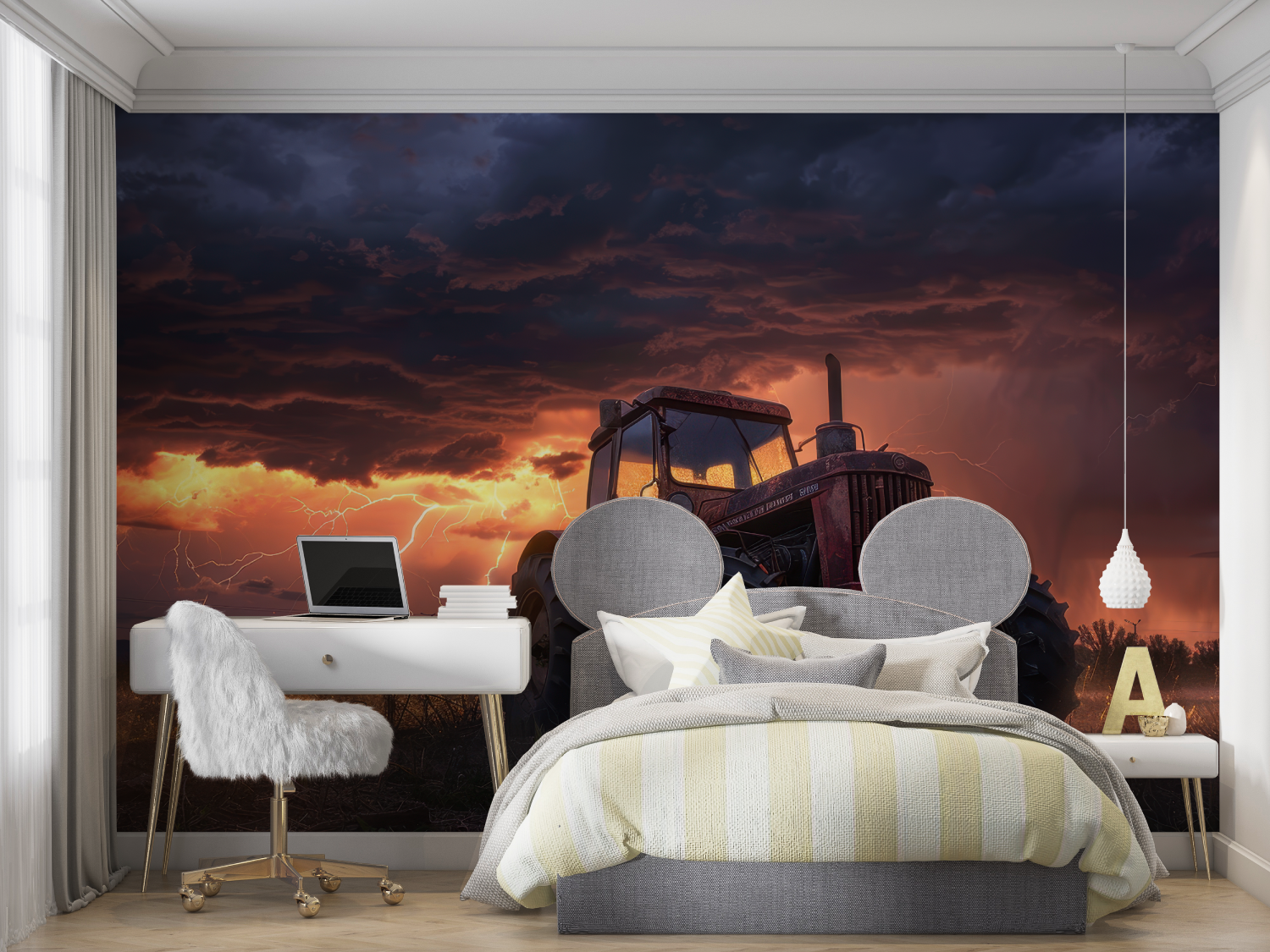 Farm Tractor Wallpaper for Kids | Murals Wallpaper