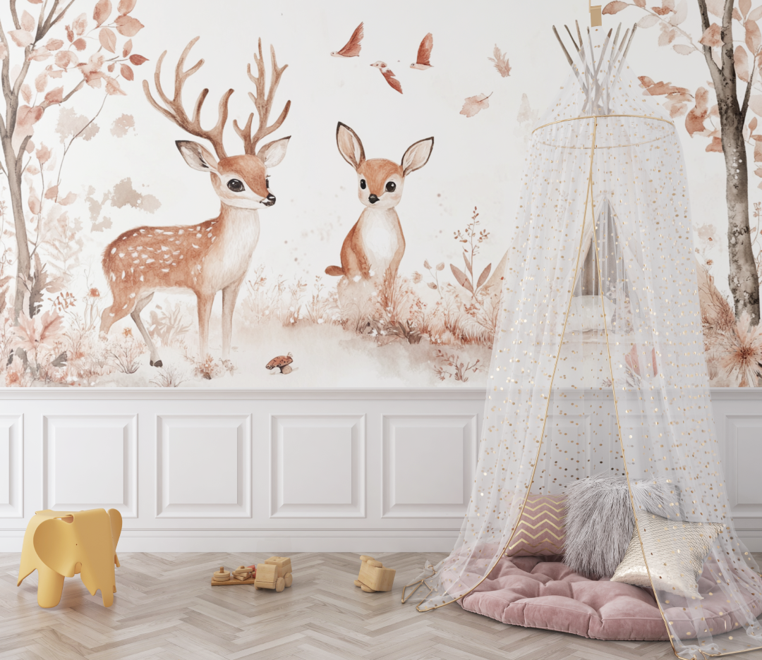 Babywald- und Tipi-Tapete | Murals Wallpaper