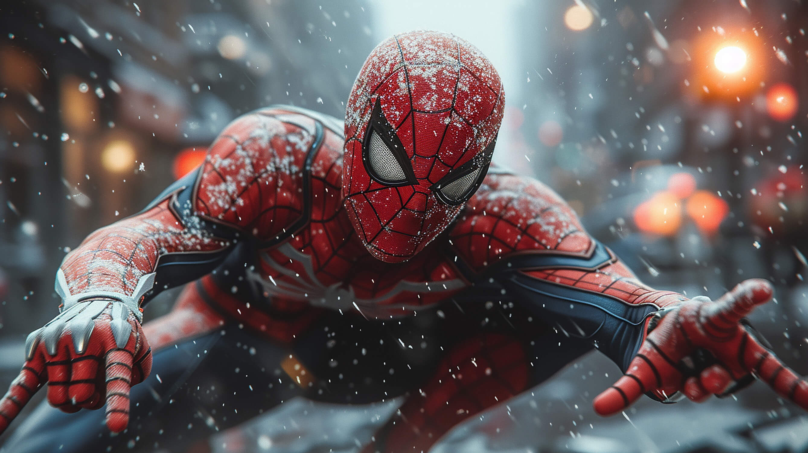 Spider-Man Snow Wallpaper | Murals Wallpaper