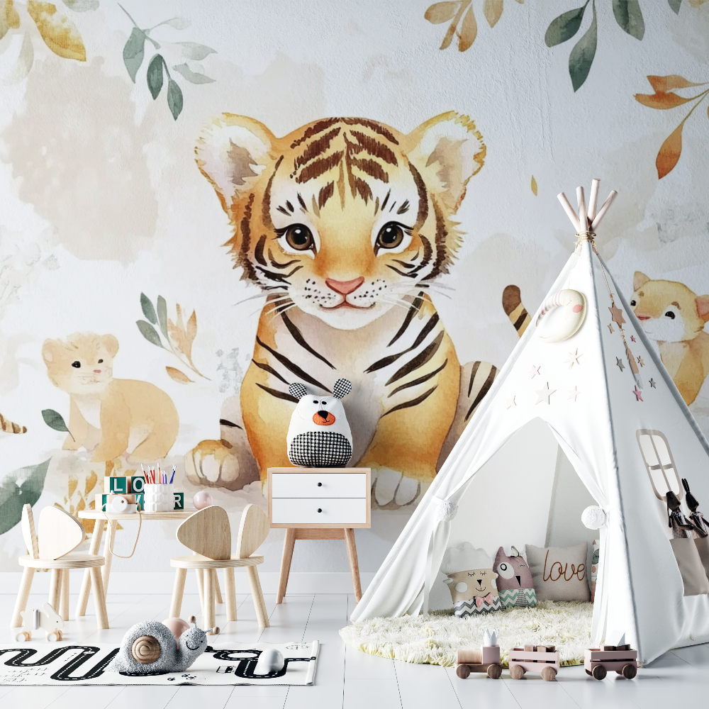Tiger and Forest Animals Wallpaper | Murals Wallpaper
