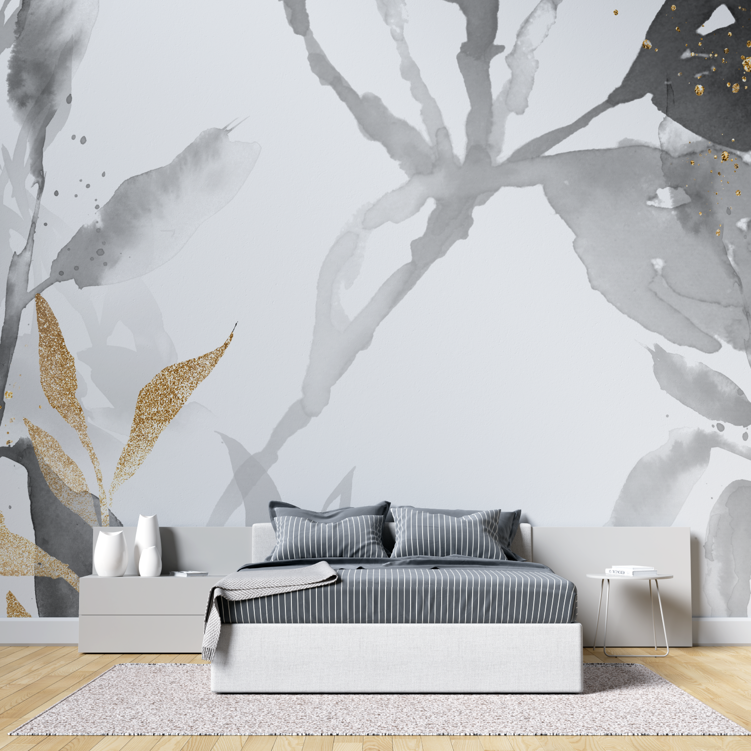 Gray and Gold Wallpaper | Murals Wallpaper