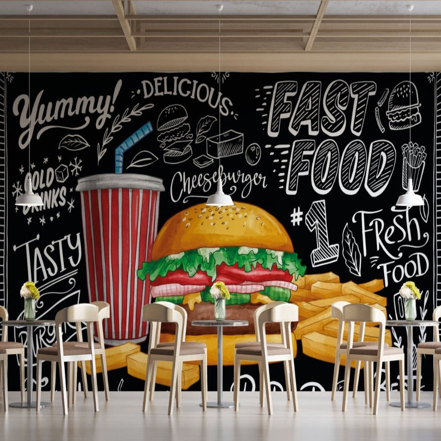 Fast Food Restaurant Wallpaper | Murals Wallpaper