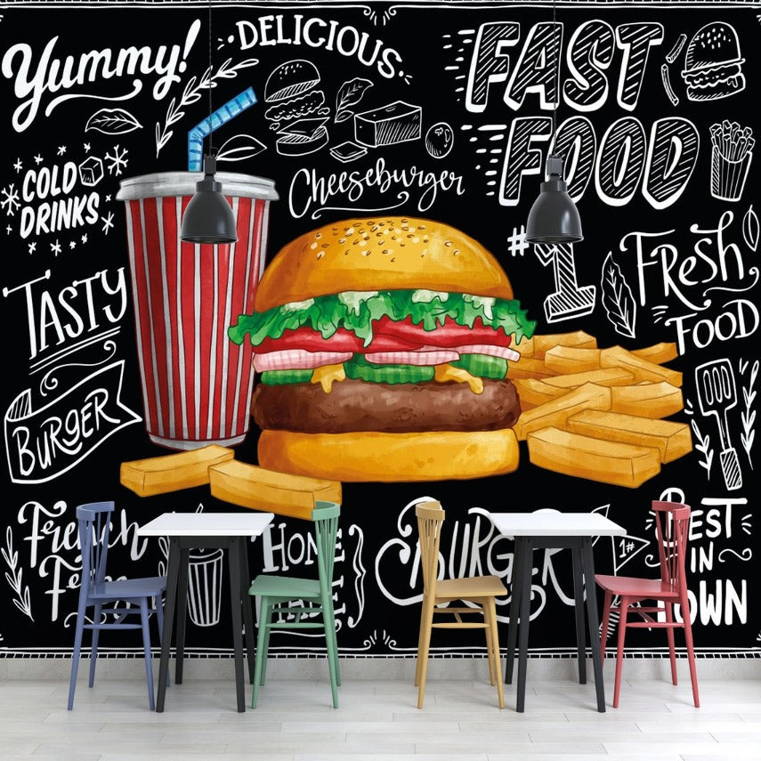 Fast Food Restaurant Wallpaper | Murals Wallpaper