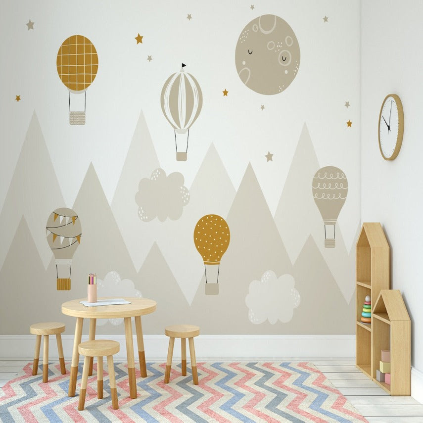 Classic Baby Wallpaper <br/> Soft Beige Shade | Murals Wallpaper