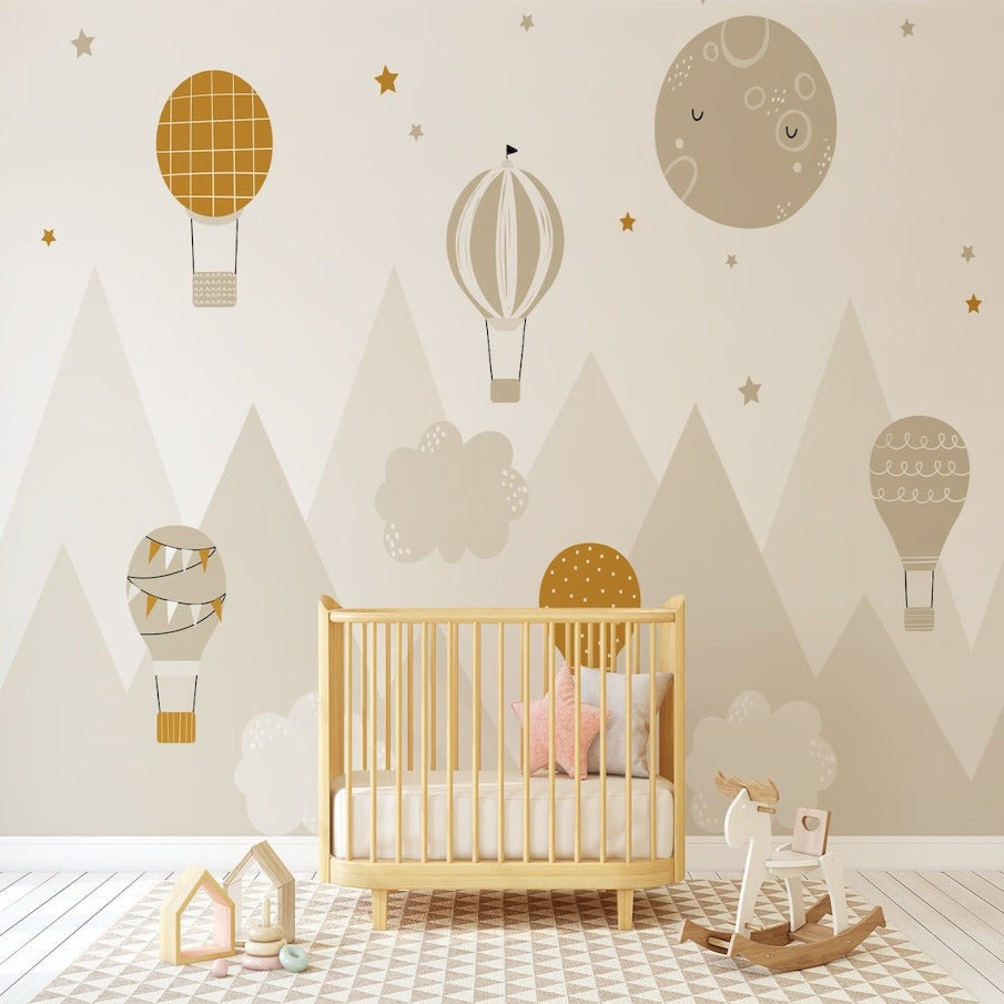 Classic Baby Wallpaper <br/> Soft Beige Shade | Murals Wallpaper