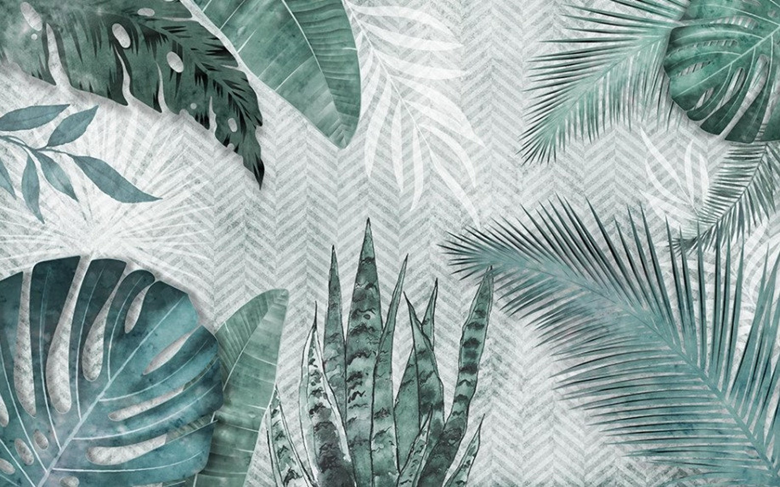 Mural Panoramic Foliage Wallpaper