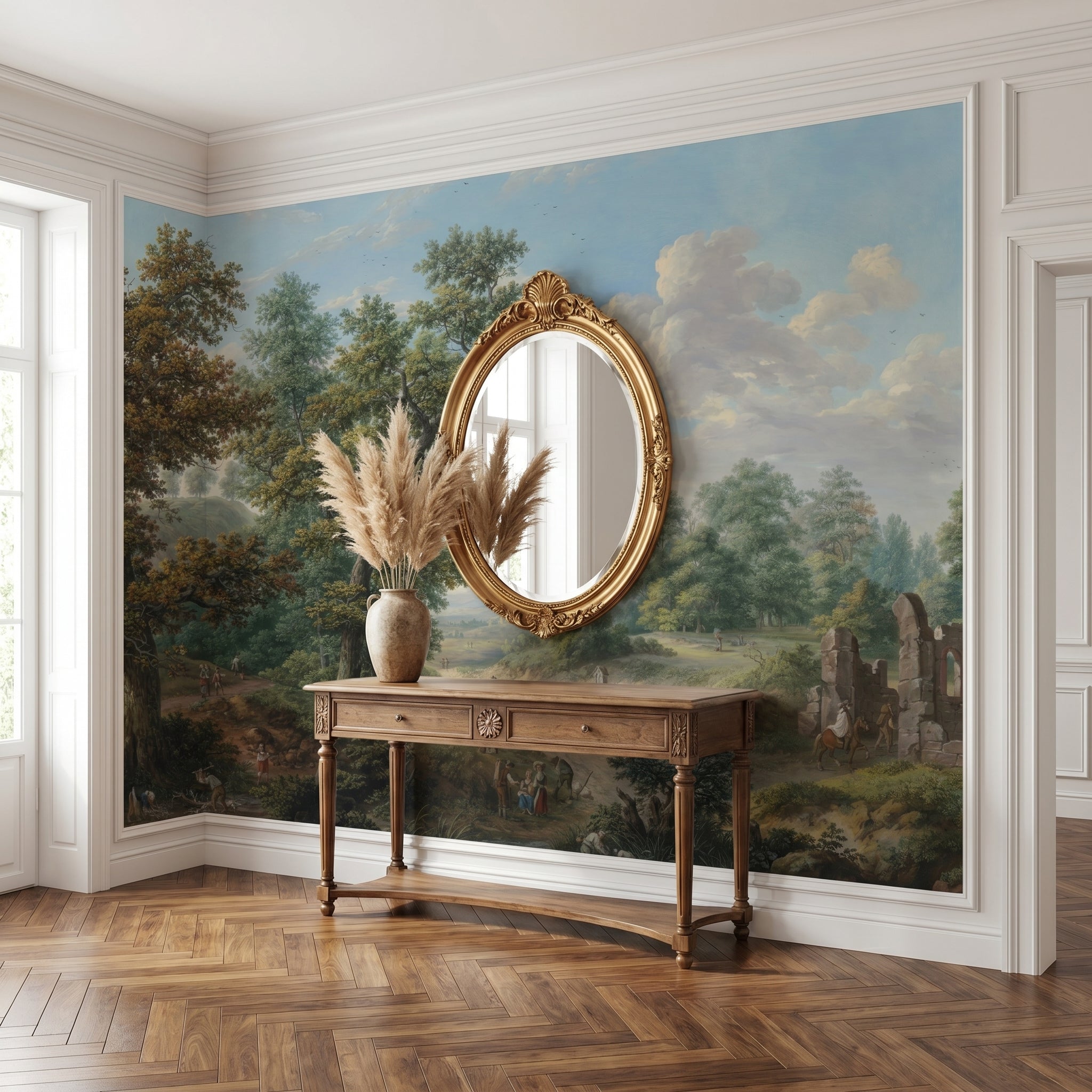Panoramic Forest Open View Wall Mural