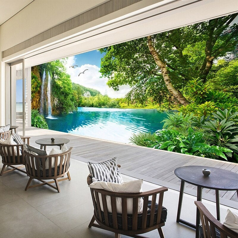 3D Waterfall Wallpaper | Murals Wallpaper