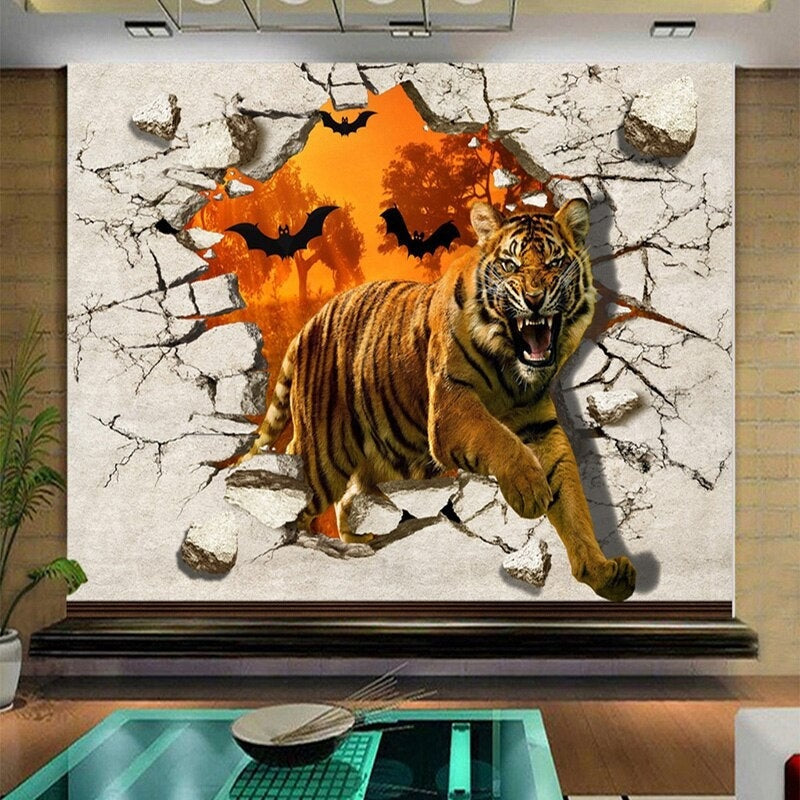 3D Tiger Wallpaper | Murals Wallpaper