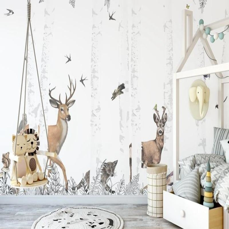 Mural Woodland Animals Wallpaper
