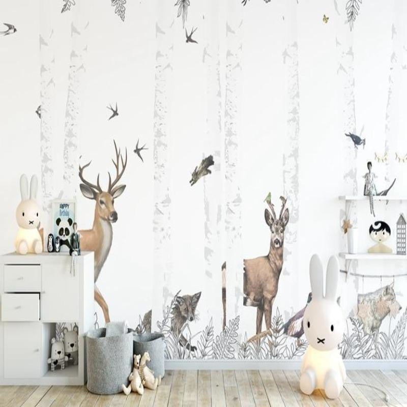 Mural Woodland Animals Wallpaper