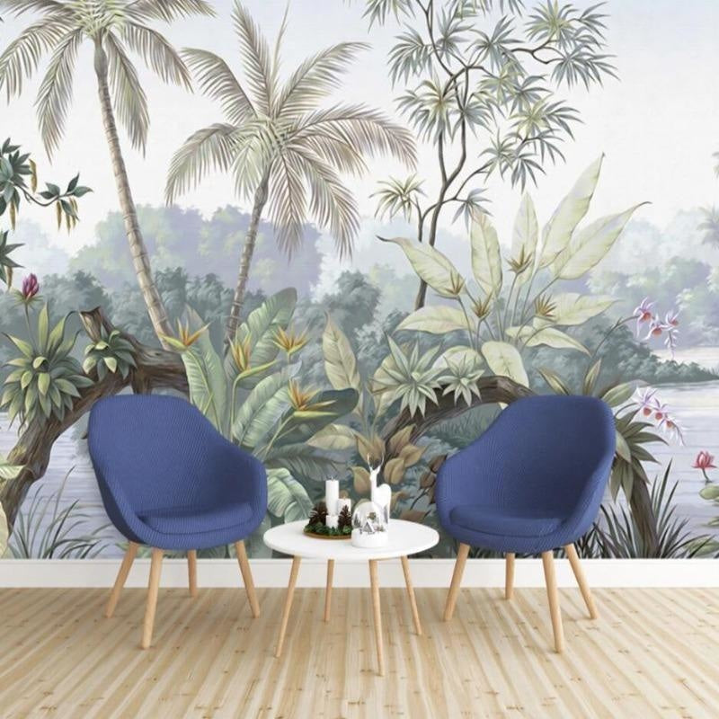 Tropical & Trees Decor Mural Wallpaper