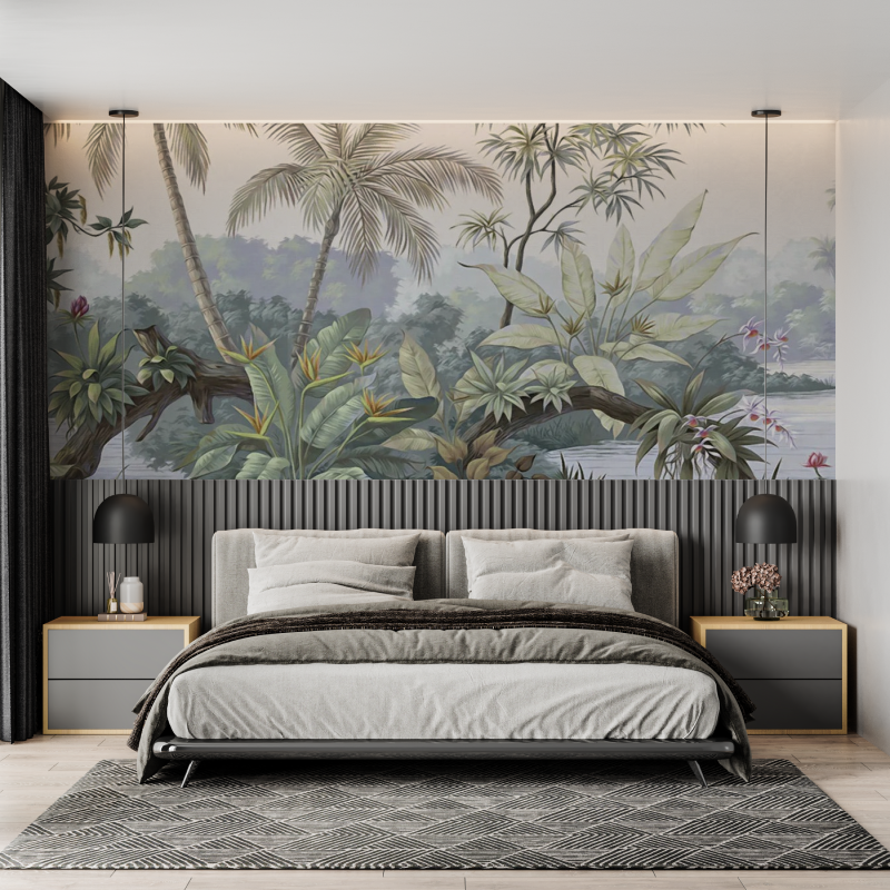 Tropical & Trees Decor Mural Wallpaper