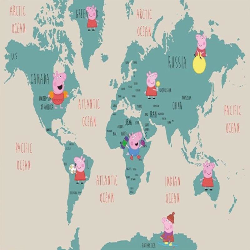 Peppa Pig Wallpaper Baby Room Map | Murals Wallpaper