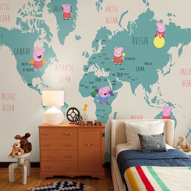 Peppa Pig Wallpaper Baby Room Map | Murals Wallpaper