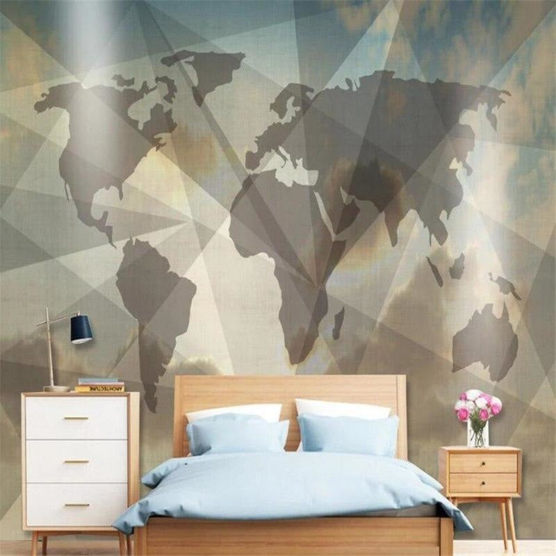 3D World Map Wallpaper | Murals Wallpaper