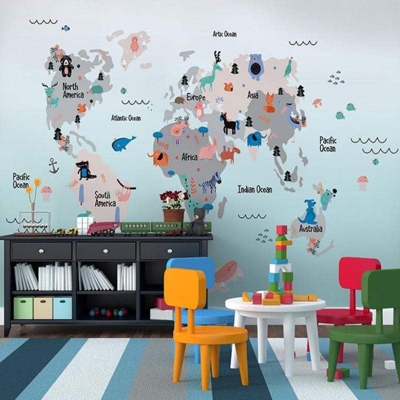 World Map Wall Mural Wallpaper | Murals Wallpaper